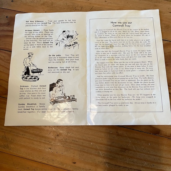 Vintage Cornwall Hot Electric Tray 60’s-70’s Floral Pattern - Picture 12 of 16